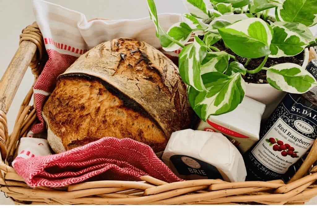 Gift basket with sourdough bread