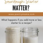 Does the amount of sourdough starter matter? Changing ratios of sourdough starter to flour