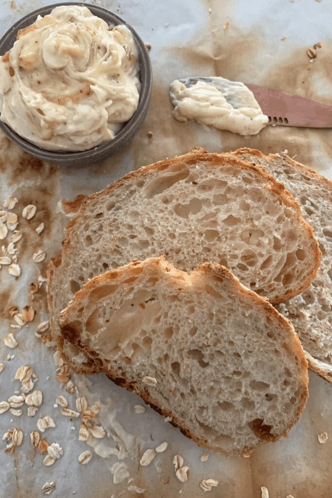 Sourdough porridge bread with oatmeal - easiest technique.