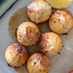Sourdough lemon muffins