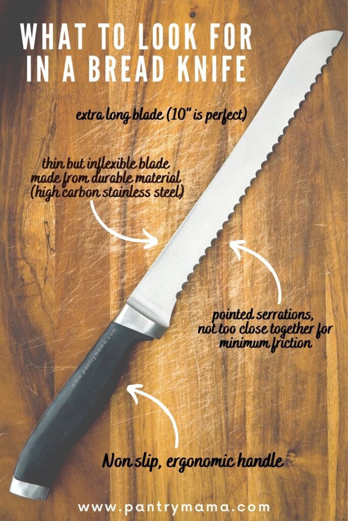 Infographic - what to look for in a bread knife