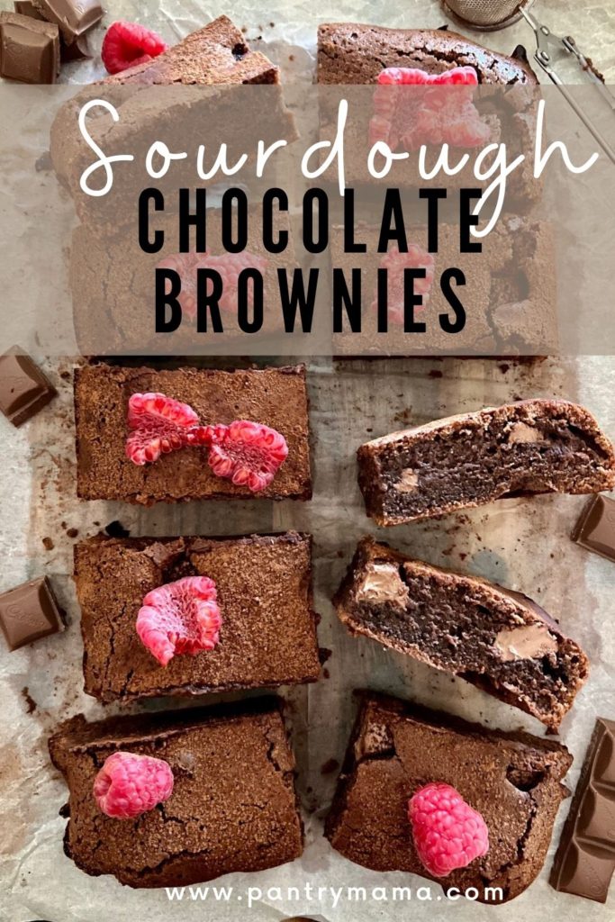 Easy Sourdough Brownie Recipe Pinterest Image