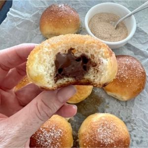 Baked Sourdough Brioche Donut Balls