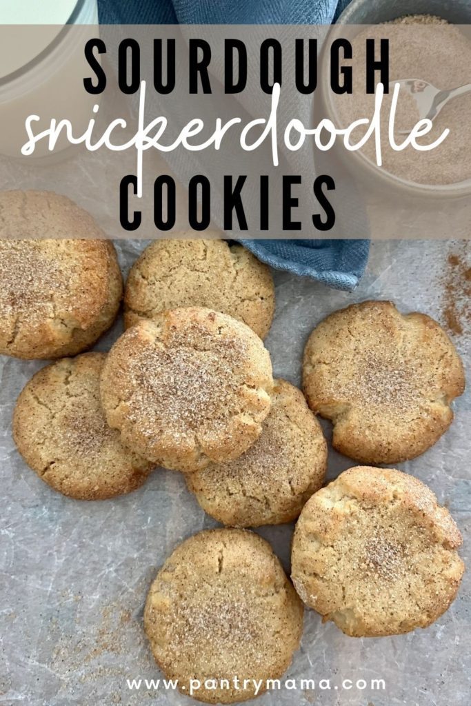 Sourdough snickerdoodle cookies - Pinterest Image